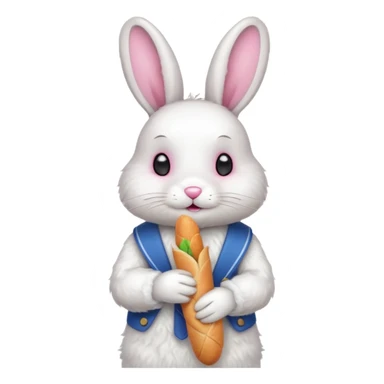 A rabbit with a bugette  sticker
