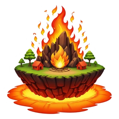 fire flying island sticker