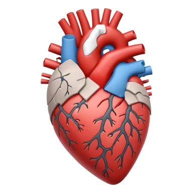 Un corazón humano roto de color gris con grietas  sangrando y expulsando sangre rodeado de vendas y tiritas que se despegan sin hacer efecto sticker