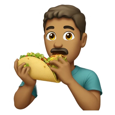taco eating human sticker