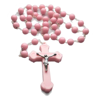Light pink rosary sticker