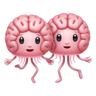 Last two brain cells dancing sticker