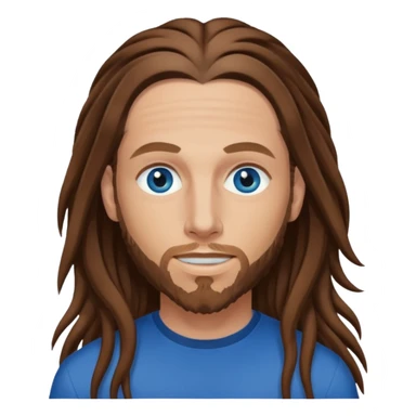 Brian Welch with blue eyes, long long brown hair sticker