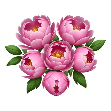 A heart of peonies sticker
