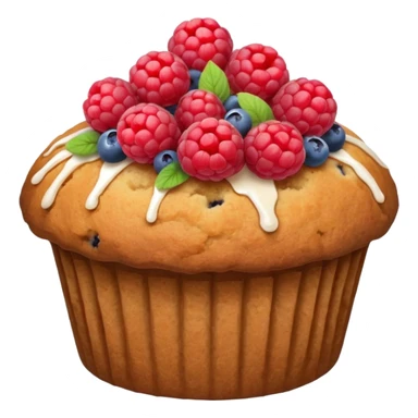 muffin with fruits sticker