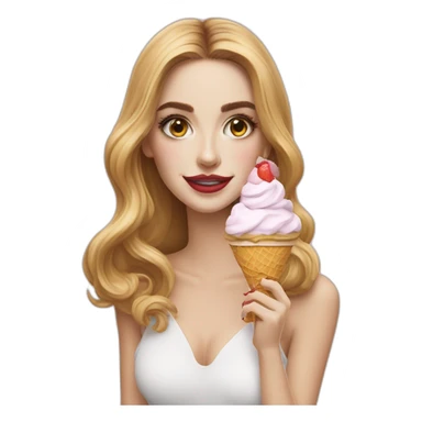 Chiara Ferragni con un gelato sticker