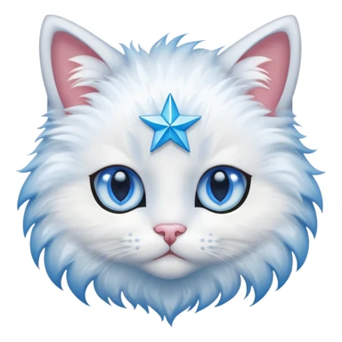 A cat face inside a star ⭐️🐱 sticker