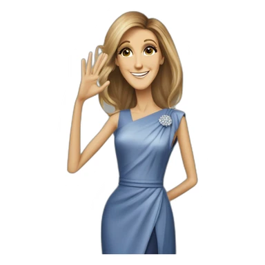 Céline Dion Saying thanks sticker