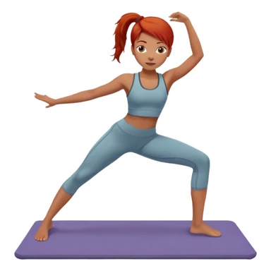 Pilates + red haired girl sticker