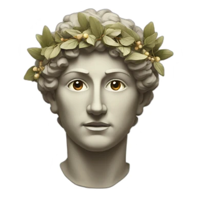 ancient greek with wreath sticker