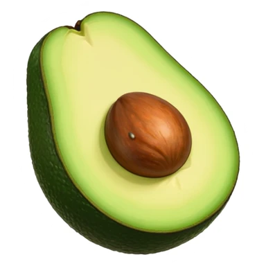 Cartoon Half Avocado flat surface sticker