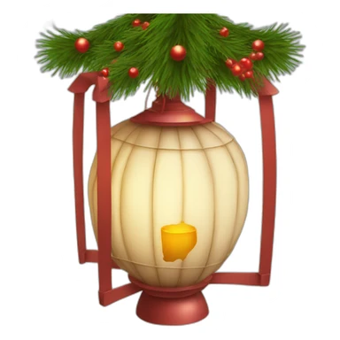 big christmas-lantern-with-decoration sticker