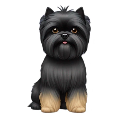 This Affenpinscher is a freshly groomed sticker