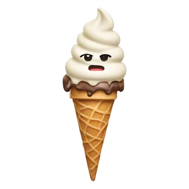 A leg that turns into an ice cream cone sticker
