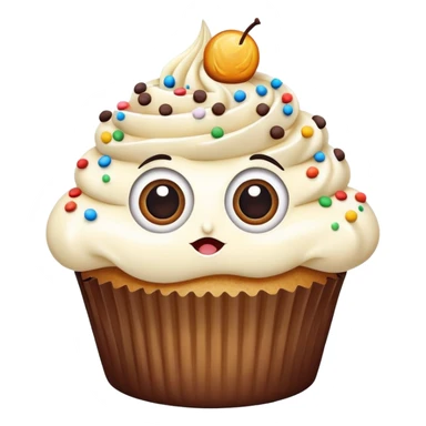 cupcake with big eyes sticker