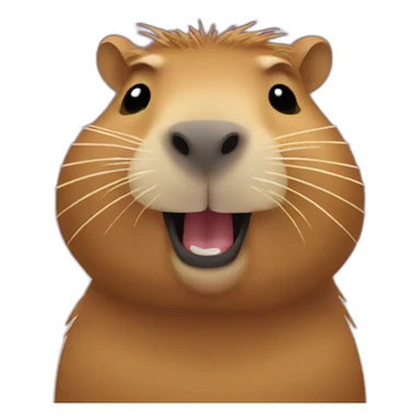 Capybara singing a song sticker