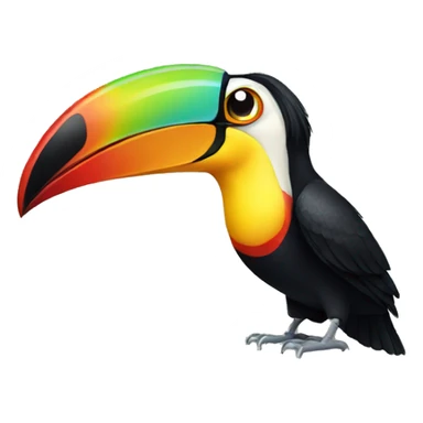 toucan bird with big eyes, right profile sticker