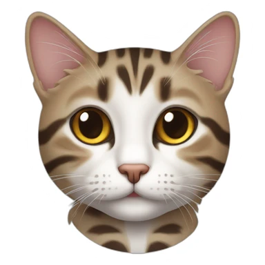 european cat with dark pinstripe tabby color sticker