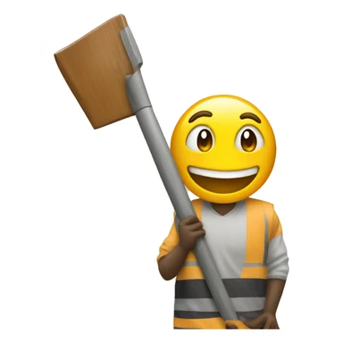 A yellow emoji making a get ready sign
 sticker