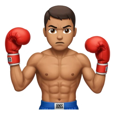 creame iconos de un boxer sticker