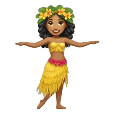 tahitian dance girl sticker