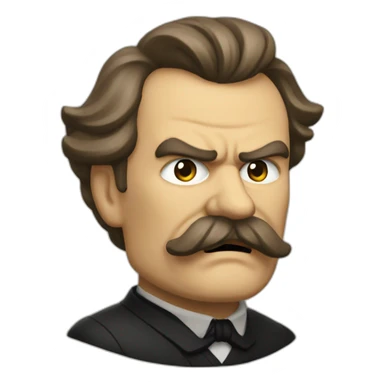 The angry philosopher Nietzsche sticker