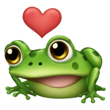 A frog saying “I love u” sticker