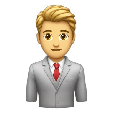 joven empresaria con chaqueta roja sticker