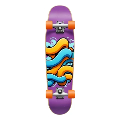 skate board funky sticker