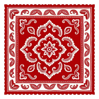 Red paisley bandana sticker