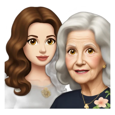 Lana del Rey & grand ma best fruends sticker