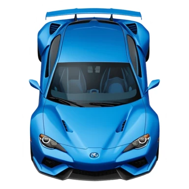 Top view of dark pearl blue 2025 Toyota 86 styled like a Lamborghini Miura  sticker