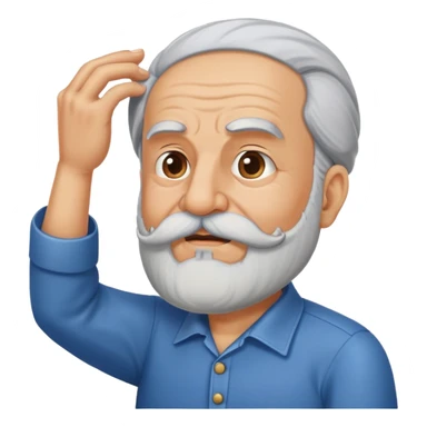 Persian old man hits on his head sticker