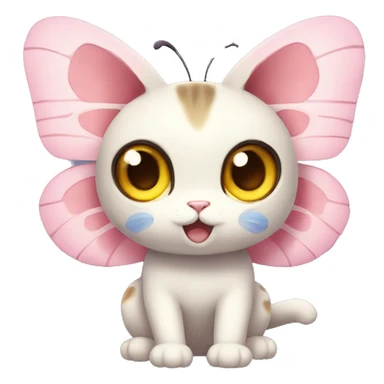 Kawaii Butterfly-Cat-Pokémon-Fakémon Full Body sticker