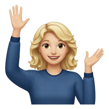 It wasn’t me, blonde wavy hair hands up sticker