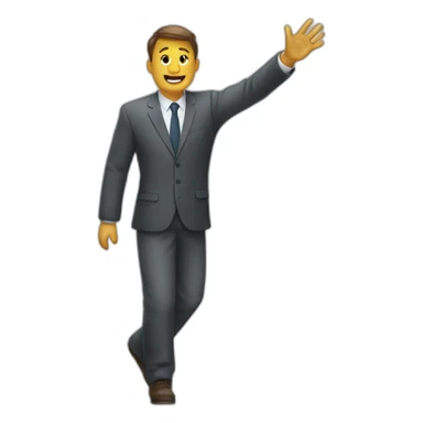 Un homme levant les mains en l’air sticker