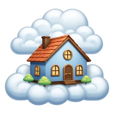 house made of clouds material  sticker