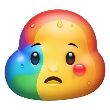 Rainbow pimple sticker
