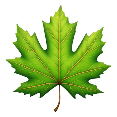 green maple leaf sticker