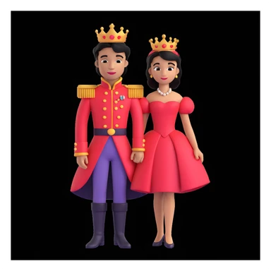 prince in red dress, royaqle background sticker