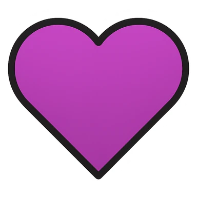 purple heart icon, modern icon style, clean lines, no text sticker