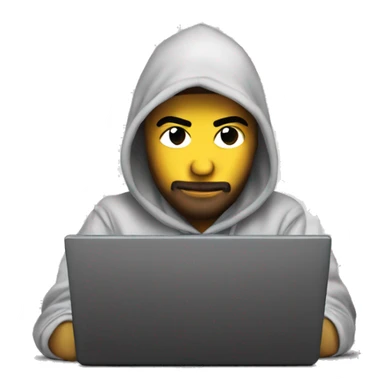 muslim computer hacker hoodie with computer  sticker