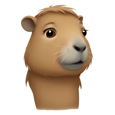 sad girl capybara sticker