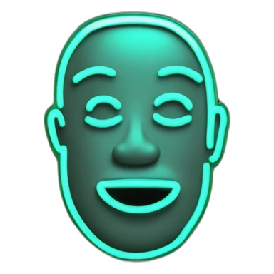 Juicy booty man neon sign style sticker