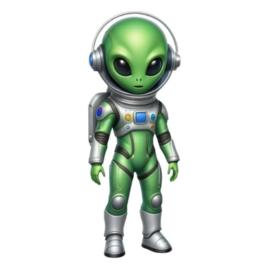 alien wearing a space suit sticker