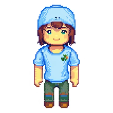 roblox character, blocky avatar, simple clothing, cheerful expression, white background sticker