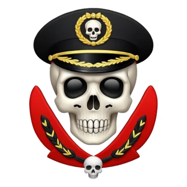 petty officer rank in black and red with a sull sticker