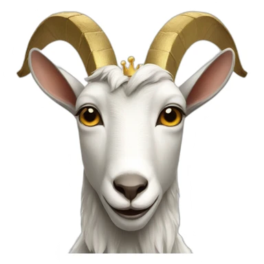 Goat with a crown sticker