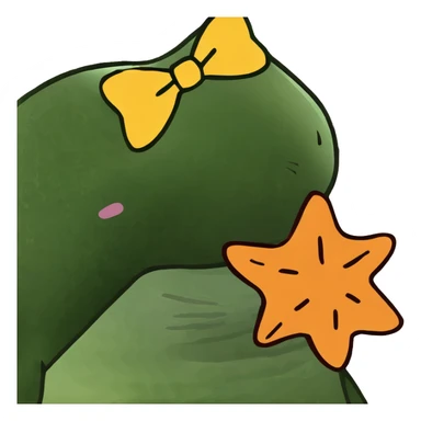 Starfish with bow on it sticker