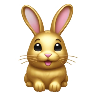bunny made from gold sticker